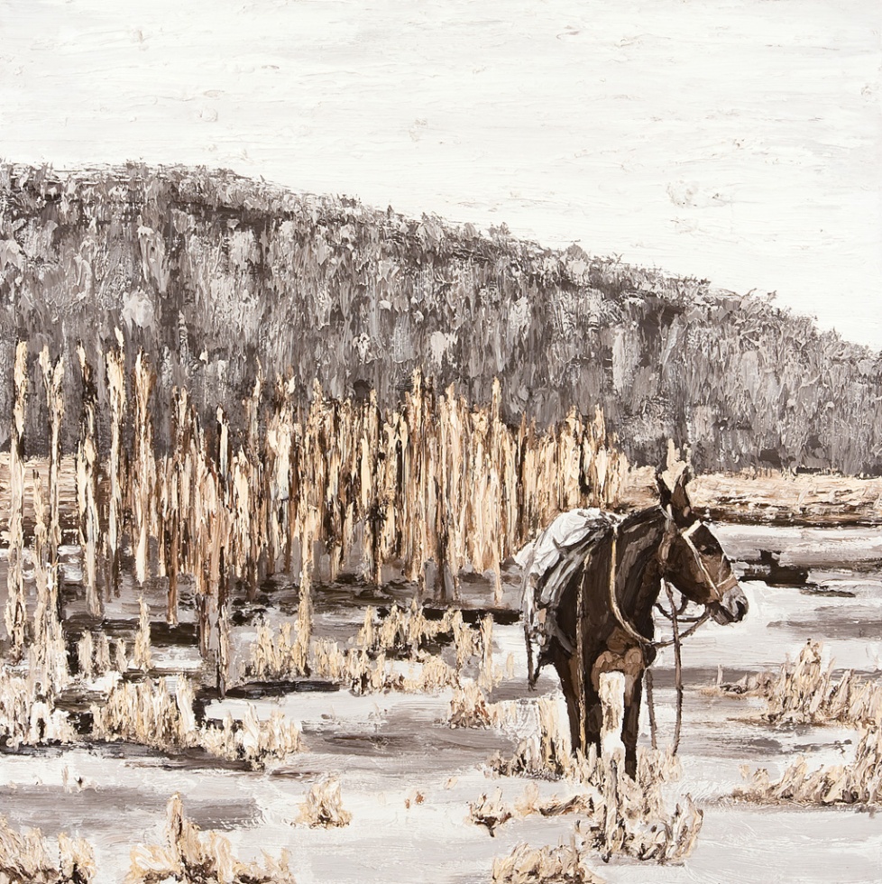 Winter, 4' x 4', oil on canvas, 2009